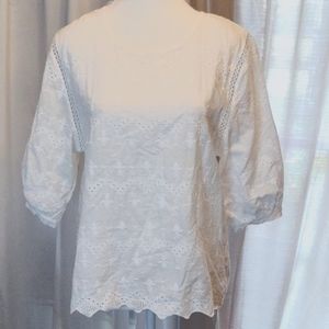 Kindred eyelet short sleeve blouse